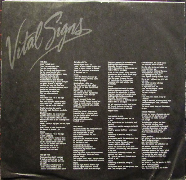 Survivor : Vital Signs (LP, Album, Car)