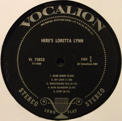 Loretta Lynn : Here's Loretta Lynn (LP, Comp, Pin)