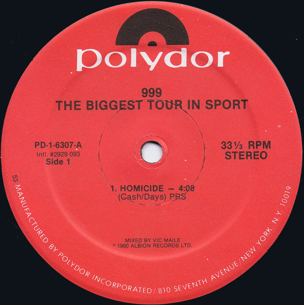 999 : The Biggest Tour In Sport (LP, MiniAlbum, 53 )