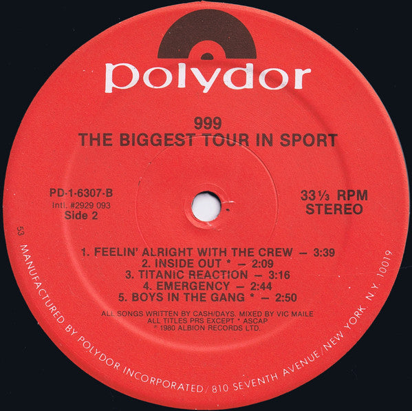 999 : The Biggest Tour In Sport (LP, MiniAlbum, 53 )