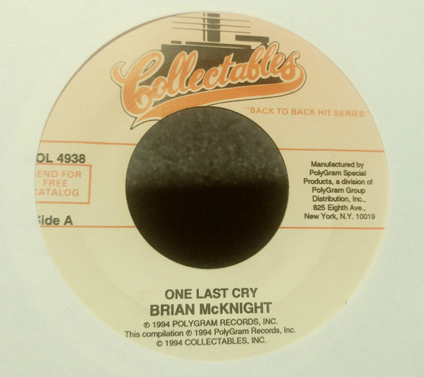 Brian McKnight : One Last Cry / The Way Love Goes (7", Single, RE)