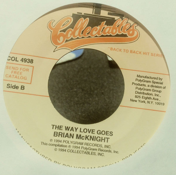 Brian McKnight : One Last Cry / The Way Love Goes (7", Single, RE)