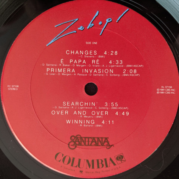 Santana : Zebop! (LP, Album, Pit)