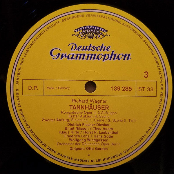 Richard Wagner, Birgit Nilsson, Wolfgang Windgassen, Dietrich Fischer-Dieskau, Theo Adam, Chor Und Orchester Deutsche Oper Berlin*, Otto Gerdes : Tannhäuser (4xLP + Box, RE)