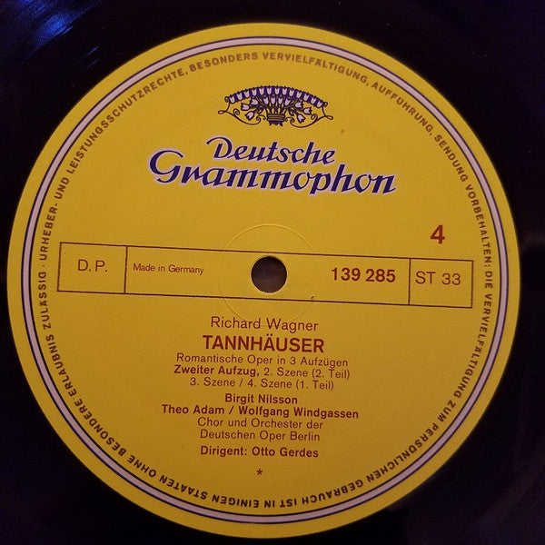 Richard Wagner, Birgit Nilsson, Wolfgang Windgassen, Dietrich Fischer-Dieskau, Theo Adam, Chor Und Orchester Deutsche Oper Berlin*, Otto Gerdes : Tannhäuser (4xLP + Box, RE)