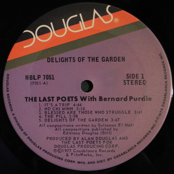 The Last Poets With Bernard Purdie : Delights Of The Garden (LP, Album, Ter)