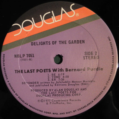 The Last Poets With Bernard Purdie : Delights Of The Garden (LP, Album, Ter)