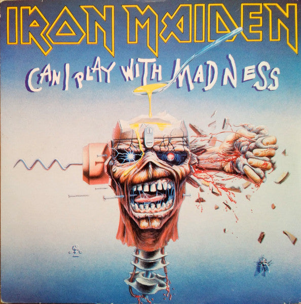 Iron Maiden : Can I Play With Madness (7", Single, Bla)