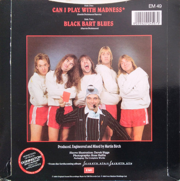 Iron Maiden : Can I Play With Madness (7", Single, Bla)
