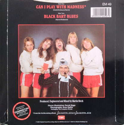 Iron Maiden : Can I Play With Madness (7", Single, Bla)