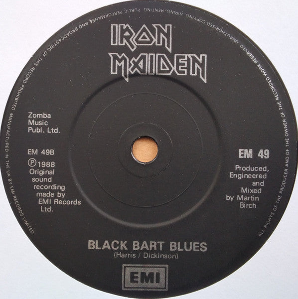Iron Maiden : Can I Play With Madness (7", Single, Bla)