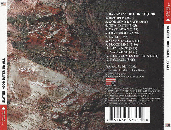 Slayer : God Hates Us All (CD, Album, RE)