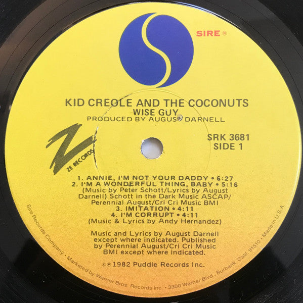 Kid Creole And The Coconuts : Wise Guy (LP, Album, Los)