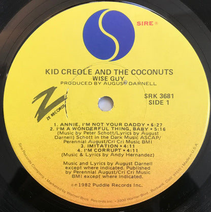 Kid Creole And The Coconuts : Wise Guy (LP, Album, Los)