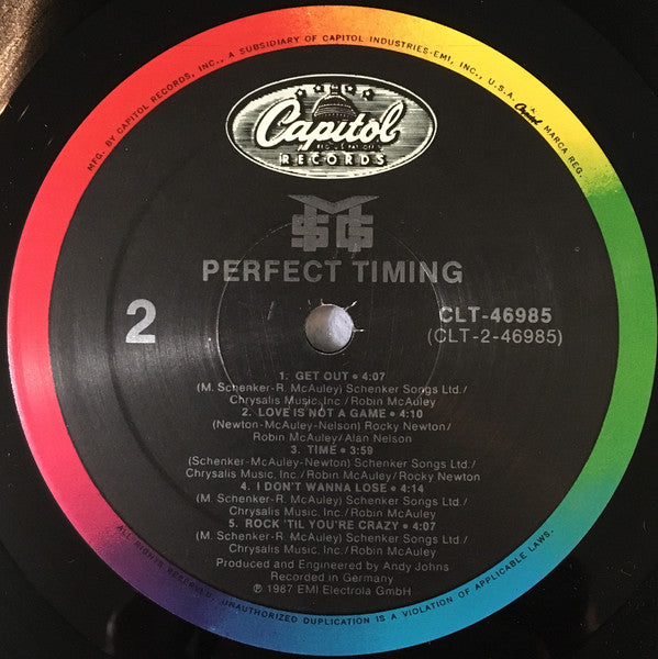 McAuley Schenker Group : Perfect Timing (LP, Album, Spe)