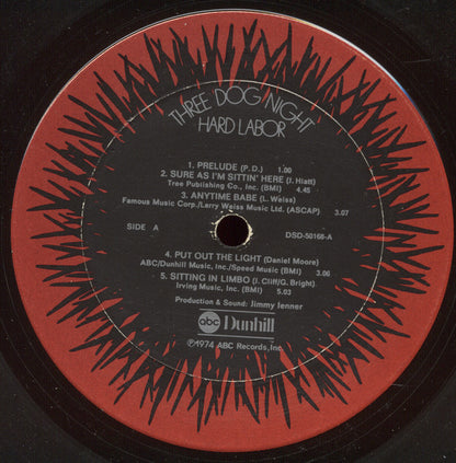Three Dog Night : Hard Labor (LP, Album, RE, Ter)
