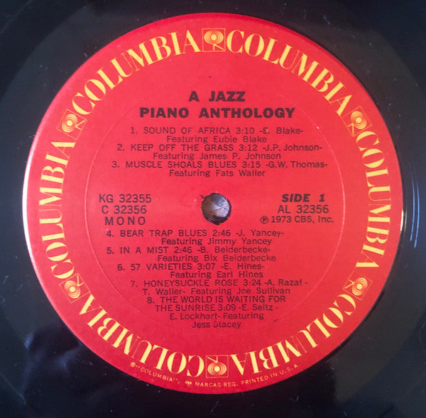 Various : A Jazz Piano Anthology (2xLP, Comp, Mono, RE, Gat)