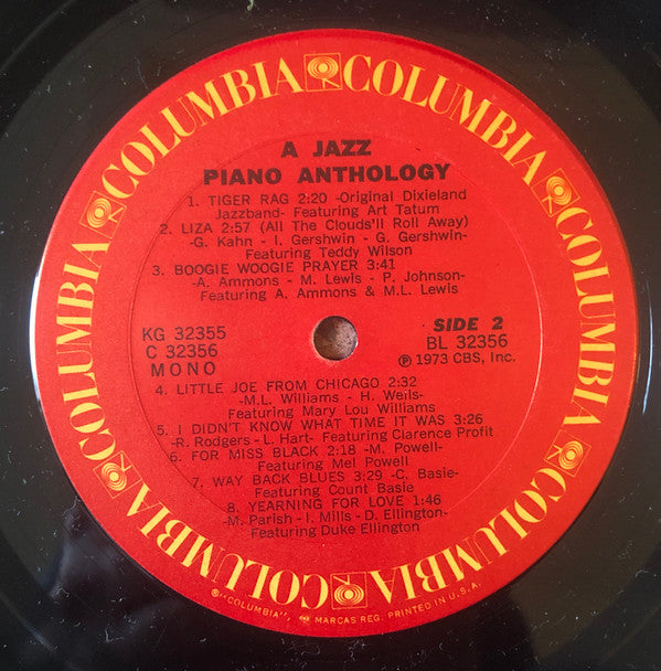Various : A Jazz Piano Anthology (2xLP, Comp, Mono, RE, Gat)