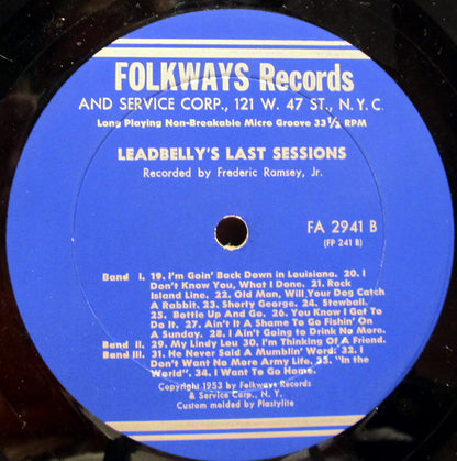 Leadbelly : Leadbelly's Last Sessions Volume One  (2xLP, Album, RE + Box)