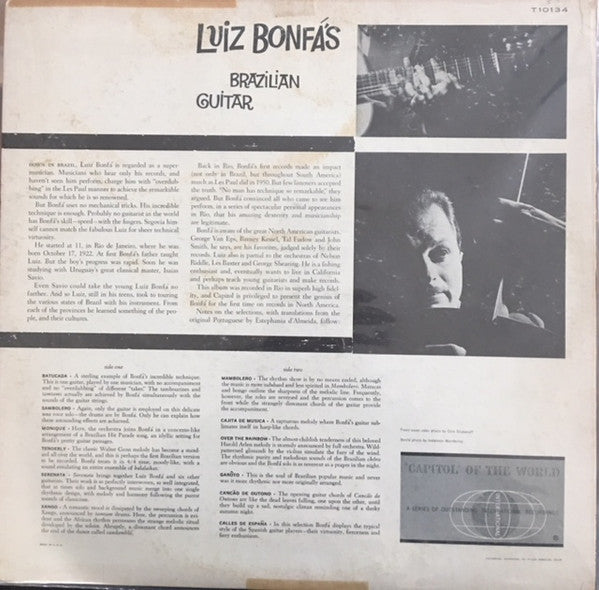 Luiz Bonfá : Luiz Bonfá's Brazilian Guitar (LP, Album, Mono, Tur)