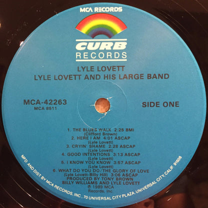 Lyle Lovett And His Large Band : Lyle Lovett And His Large Band (LP, Album, Glo)