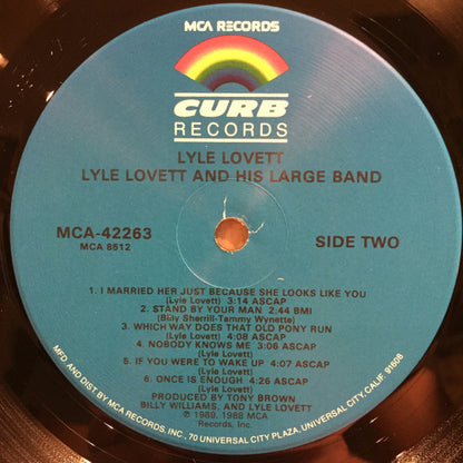 Lyle Lovett And His Large Band : Lyle Lovett And His Large Band (LP, Album, Glo)