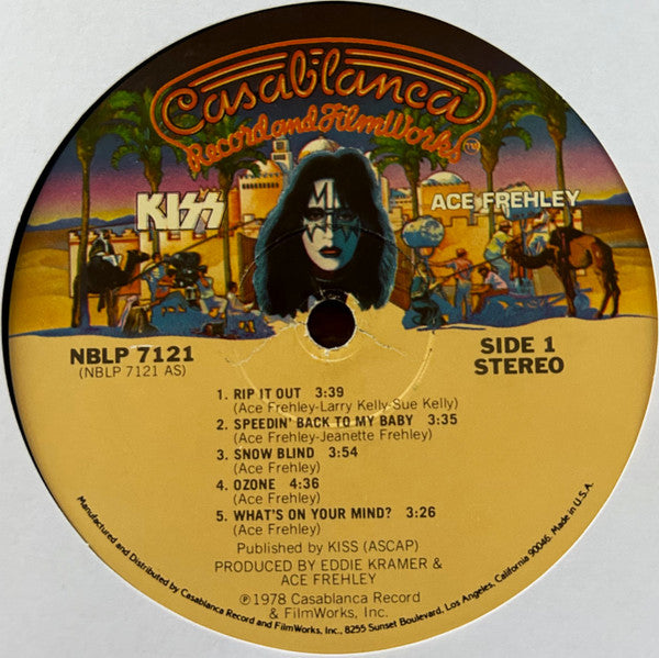 Kiss, Ace Frehley : Ace Frehley (LP, Album, Rai)