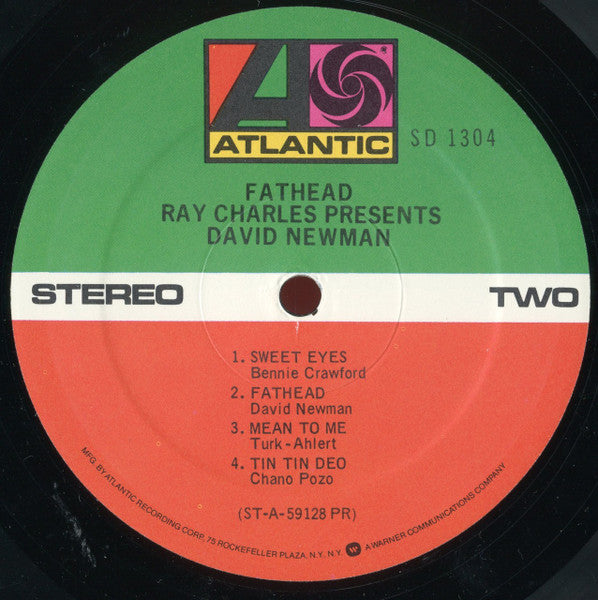Ray Charles Presents  David "Fathead" Newman : Fathead (LP, Album, RE, PR)