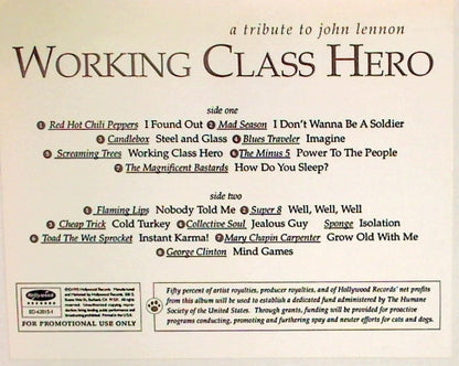 Various : Working Class Hero - A Tribute To John Lennon (LP, Comp, Promo, Whi)