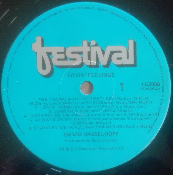 David Hasselhoff : Lovin Feelings (LP, Album)