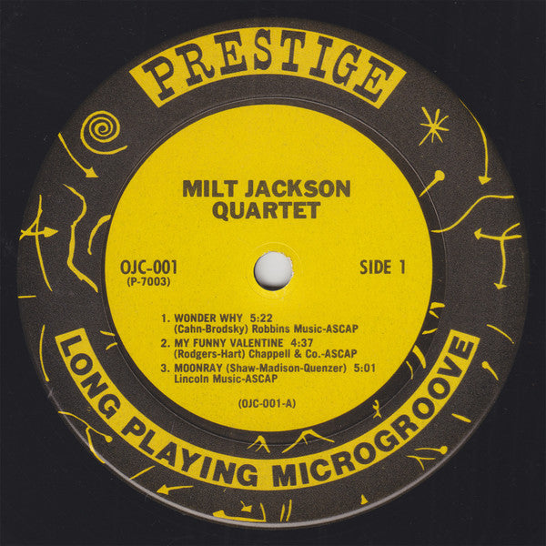 Milt Jackson : Milt Jackson Quartet (LP, Album, Mono, RE)