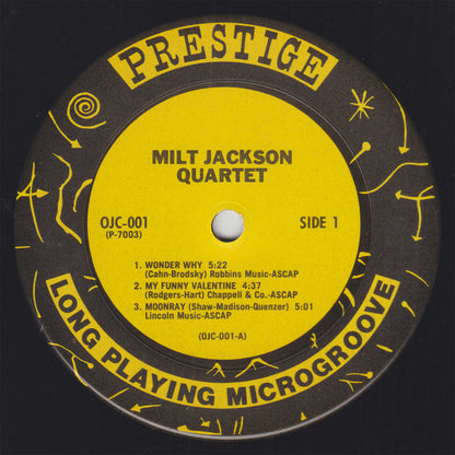 Milt Jackson : Milt Jackson Quartet (LP, Album, Mono, RE)