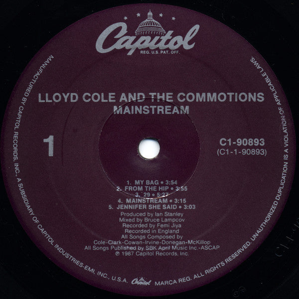 Lloyd Cole And The Commotions* : Mainstream (LP, Album)