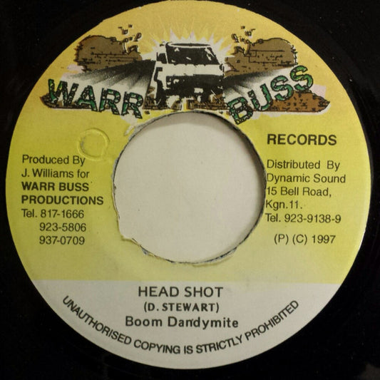 Boom Dandimite : Head Shot (7", Single)