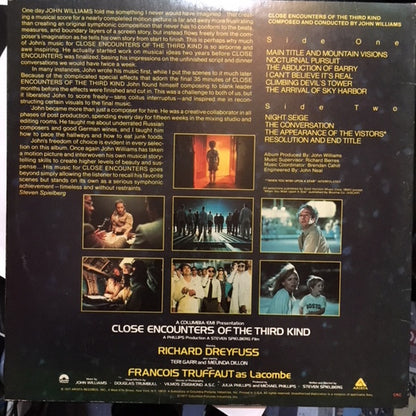 John Williams (4) : Close Encounters Of The Third Kind (Original Motion Picture Soundtrack) (LP, Album, Club, RE, Ter)
