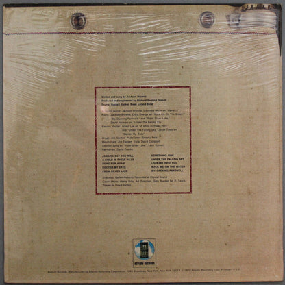 Jackson Browne : Jackson Browne (LP, Album, RE, SP )