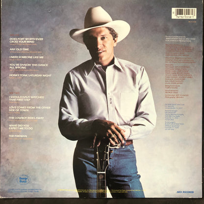 George Strait : Does Fort Worth Ever Cross Your Mind (LP, Album, Pin)