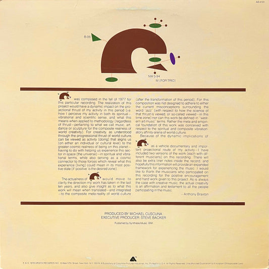 Anthony Braxton : For Trio (LP, Album)