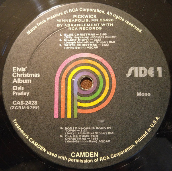 Elvis Presley : Elvis' Christmas Album (LP, Album, RE)