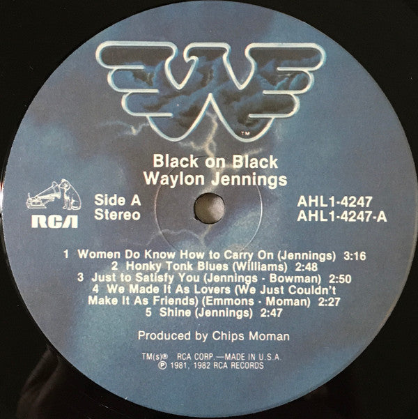 Waylon* : Black On Black (LP, Album, Cus)