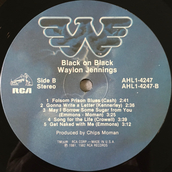 Waylon* : Black On Black (LP, Album, Cus)