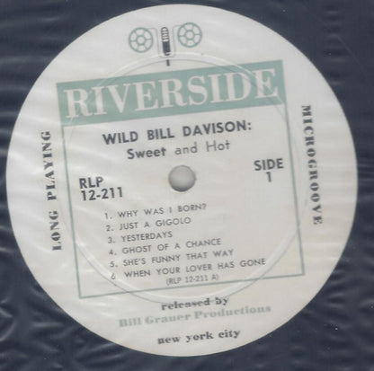 Wild Bill Davison : Sweet And Hot (LP, Album, Mono)
