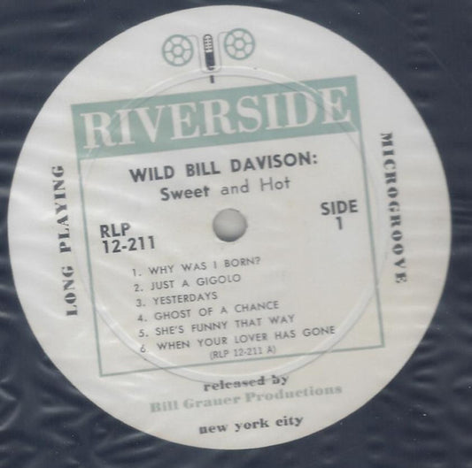 Wild Bill Davison : Sweet And Hot (LP, Album, Mono)