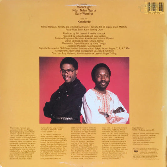 Herbie Hancock & Foday Musa Suso : Village Life (LP, Album, Pit)