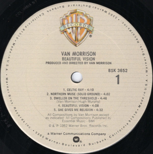 Van Morrison : Beautiful Vision (LP, Album, Club, Col)