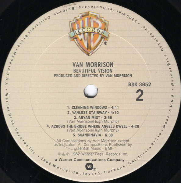 Van Morrison : Beautiful Vision (LP, Album, Club, Col)