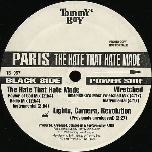 Paris (2) : The Hate That Hate Made (12", Promo)