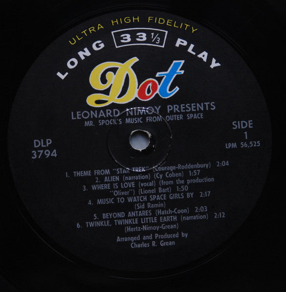 Leonard Nimoy : Presents Mr. Spock's Music From Outer Space (LP, Album, Mono, RE)