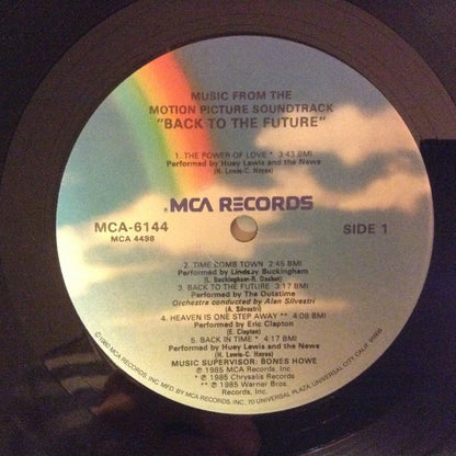 Various : Back To The Future - Music From The Motion Picture Soundtrack (LP, Album, Comp, Glo)