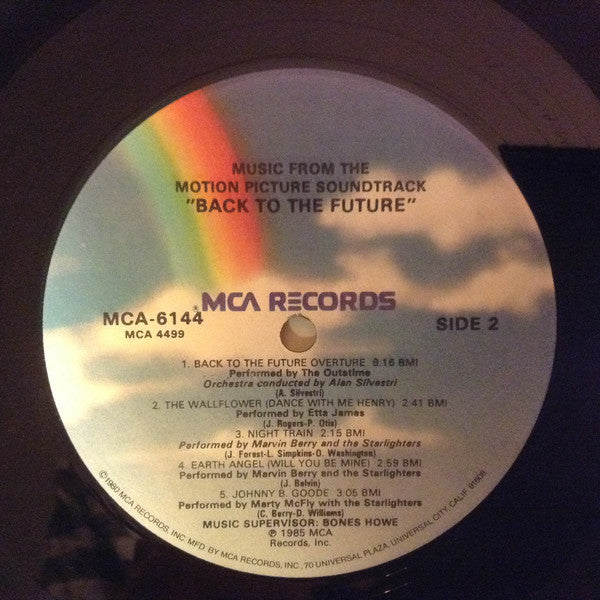 Various : Back To The Future - Music From The Motion Picture Soundtrack (LP, Album, Comp, Glo)